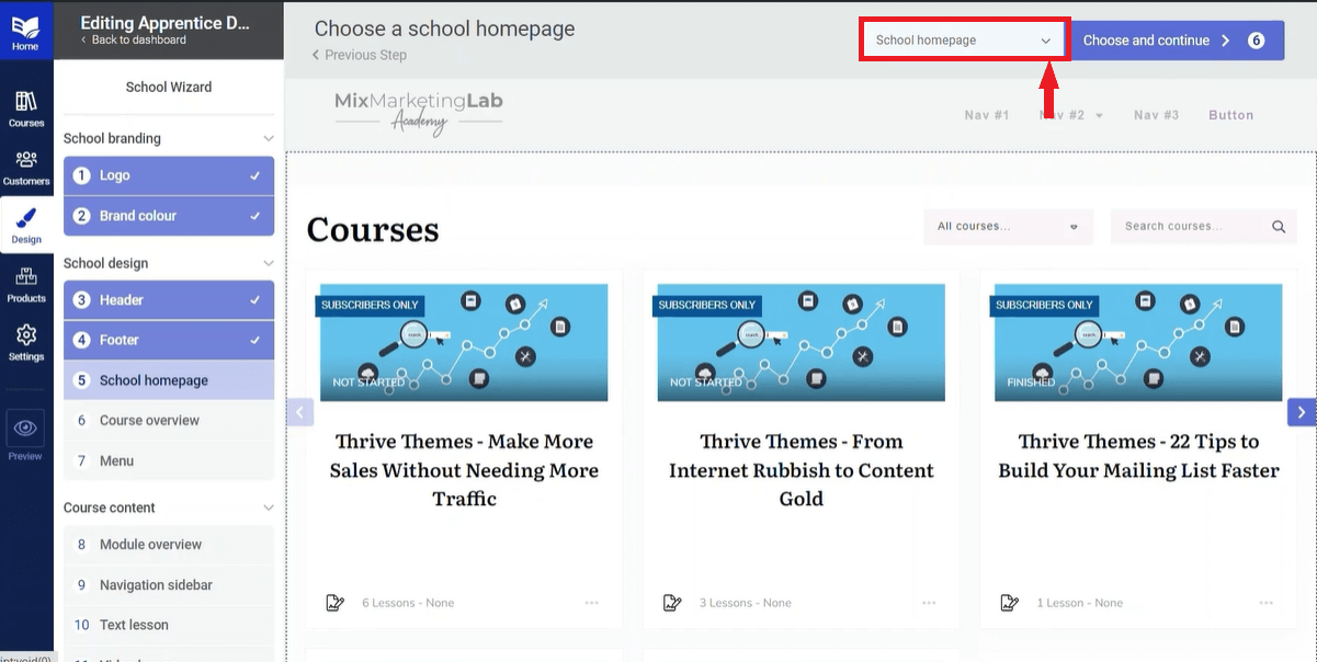 thrive apprentice - school homepage