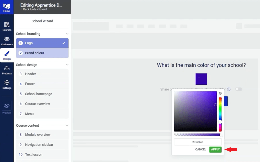 thrive apprentice - brand color
