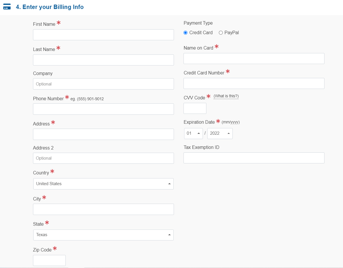 hostgator-Enter Your Billing Info